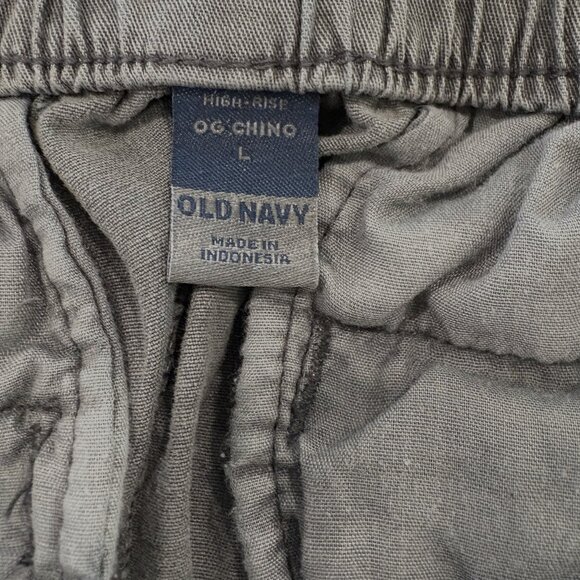 Old Navy OG Chino Shorts High Rise Panther Gray Size Large NEW - Picture 5 of 6